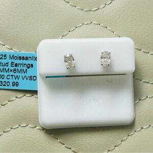 Moissanite Stud Earrings in Sterling silver 925